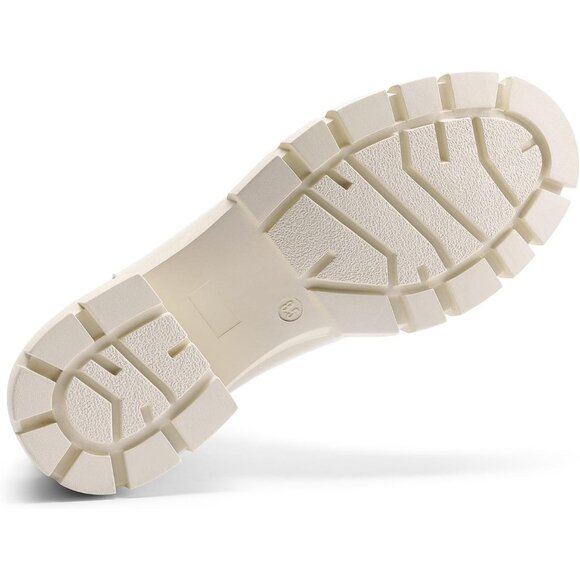 Dream Pairs Womens Beige Polyurethane (PU) Slip On Chunky Platform Ankle Boots - Picture 3 of 8